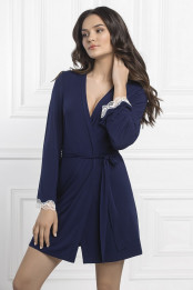 Dressing gown Isabela, color: blue-milk — preview