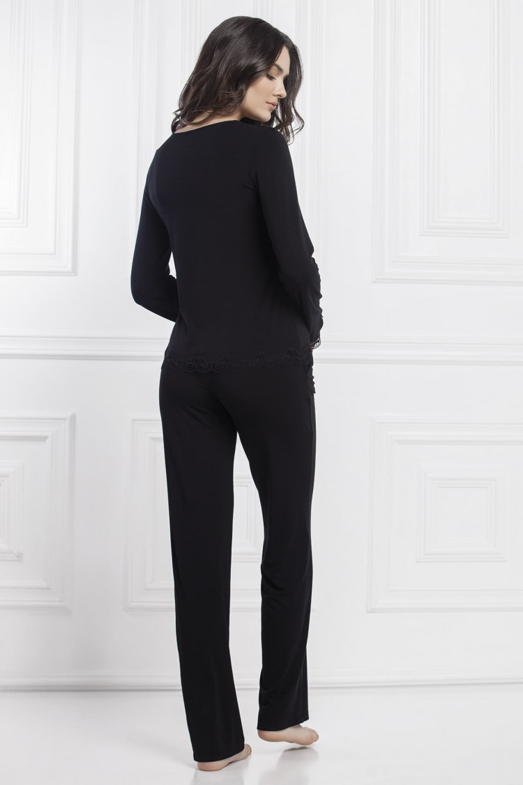 Trousers — Reychel, color: black-black — photo 2