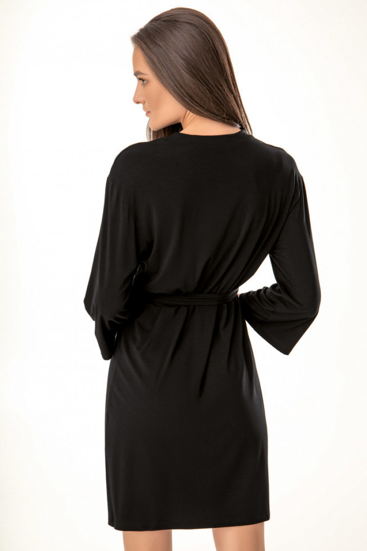 Dressing gown Megan, color: black — photo 2