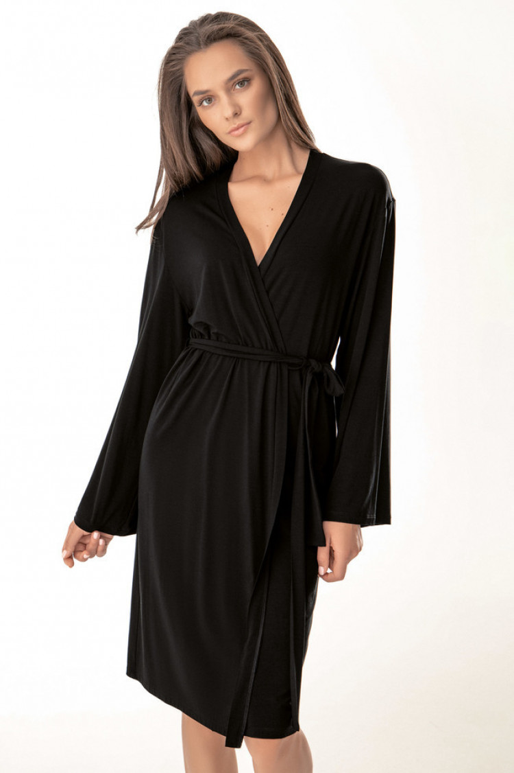 Dressing gown Colleen, color: black — photo 1