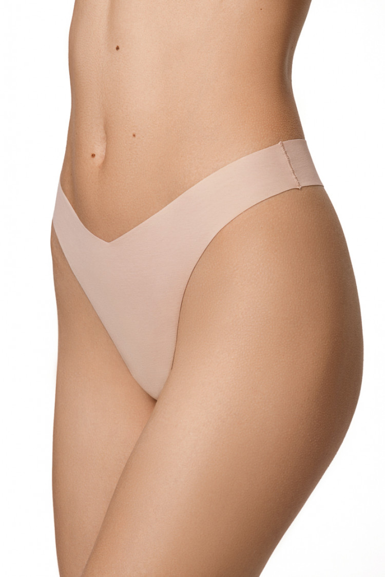 Panties string Kobby, color: light beige — photo 3