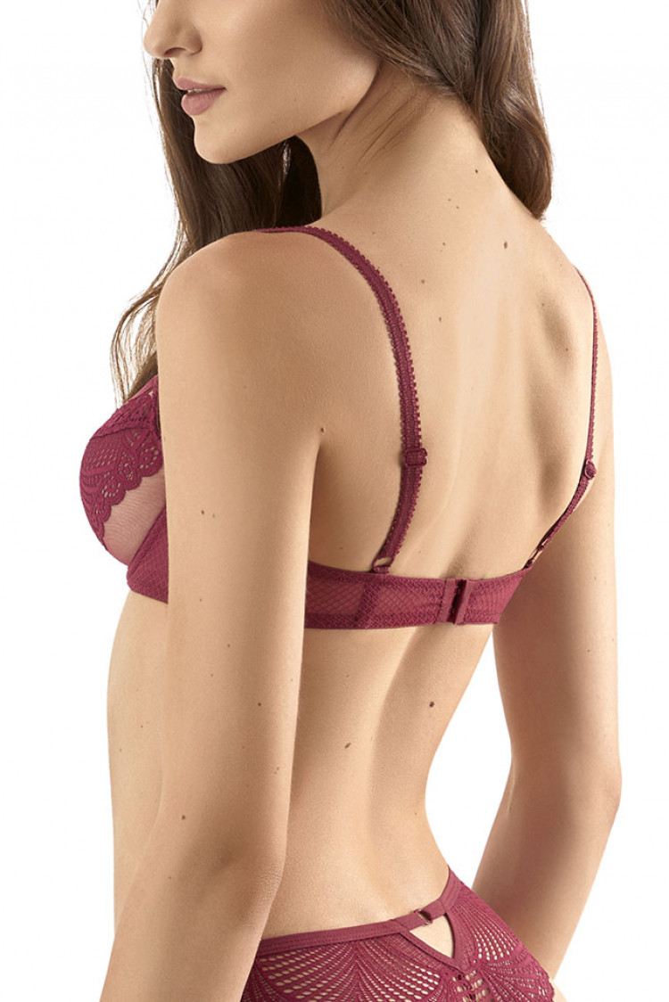 Soft bra MEGY, color: bordo — photo 2