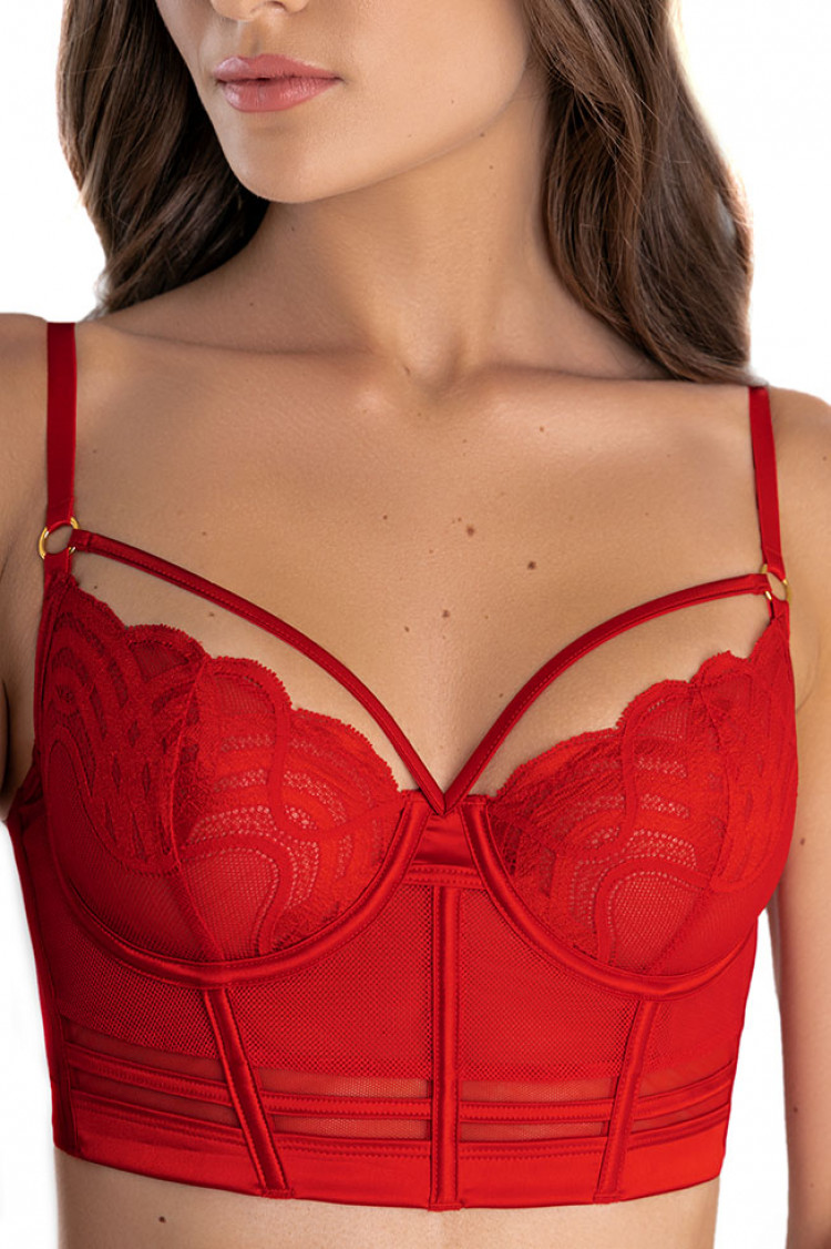 Bustier SHEL, color: red — photo 3